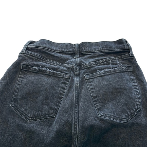 Abercrombie & Fitch Curve Love High Rise The Dad Jeans Size 4 Sunwashed Black - Picture 6 of 7